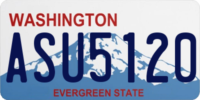 WA license plate ASU5120
