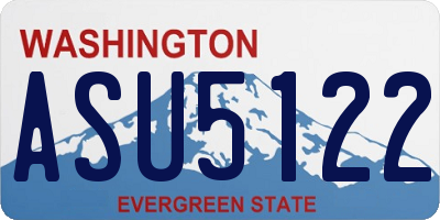 WA license plate ASU5122