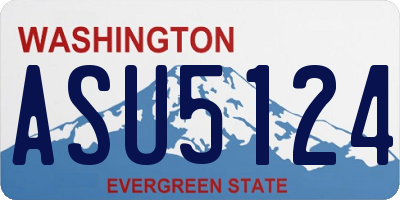 WA license plate ASU5124