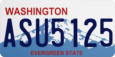 WA license plate ASU5125