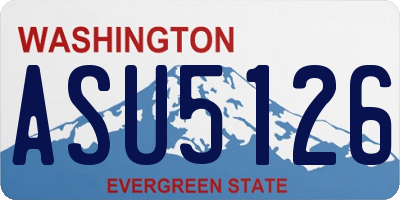 WA license plate ASU5126