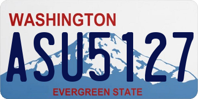 WA license plate ASU5127