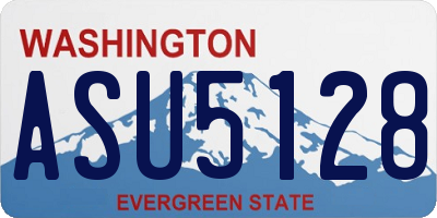 WA license plate ASU5128