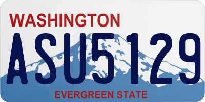 WA license plate ASU5129