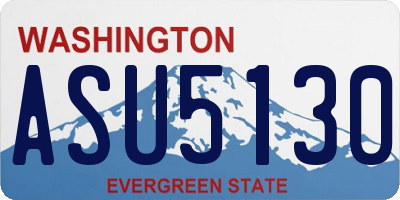 WA license plate ASU5130