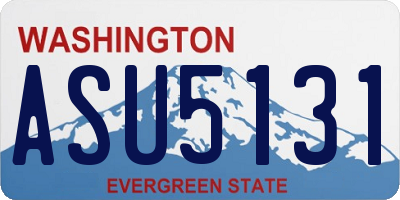 WA license plate ASU5131
