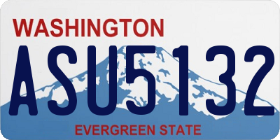 WA license plate ASU5132