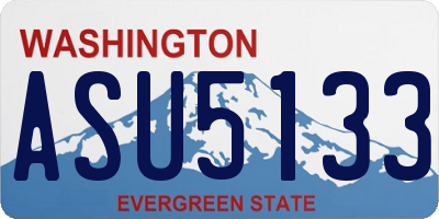 WA license plate ASU5133