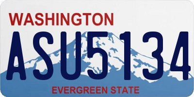 WA license plate ASU5134
