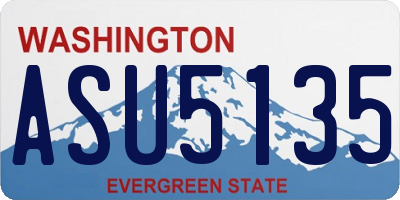 WA license plate ASU5135