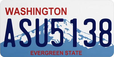 WA license plate ASU5138