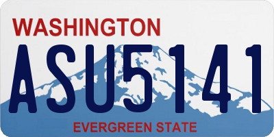 WA license plate ASU5141