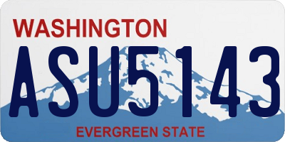 WA license plate ASU5143