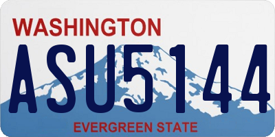 WA license plate ASU5144