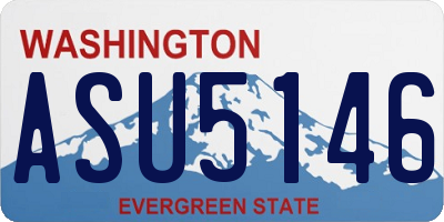 WA license plate ASU5146