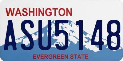WA license plate ASU5148