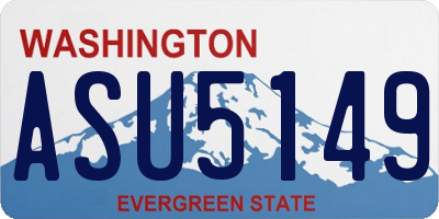 WA license plate ASU5149