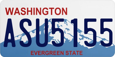 WA license plate ASU5155