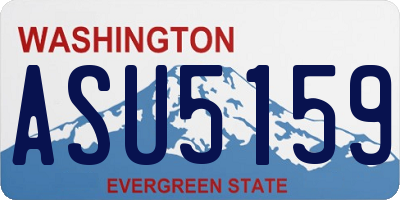 WA license plate ASU5159