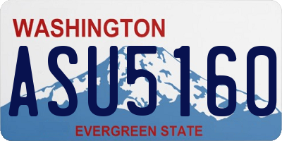 WA license plate ASU5160