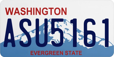WA license plate ASU5161
