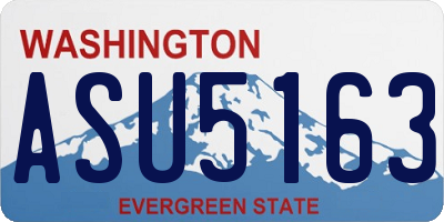 WA license plate ASU5163