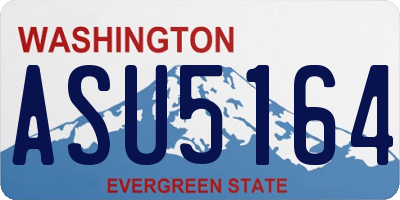 WA license plate ASU5164