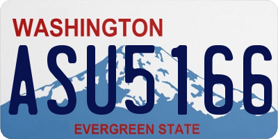 WA license plate ASU5166