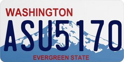 WA license plate ASU5170