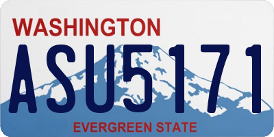 WA license plate ASU5171