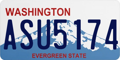 WA license plate ASU5174