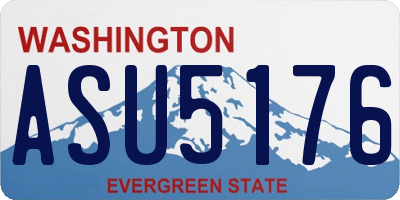 WA license plate ASU5176