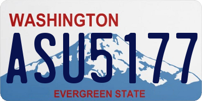 WA license plate ASU5177
