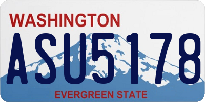 WA license plate ASU5178