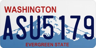 WA license plate ASU5179