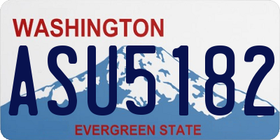 WA license plate ASU5182
