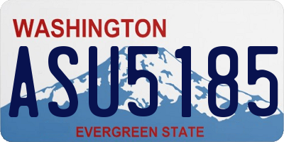 WA license plate ASU5185