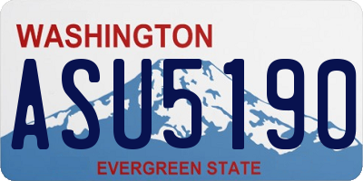 WA license plate ASU5190