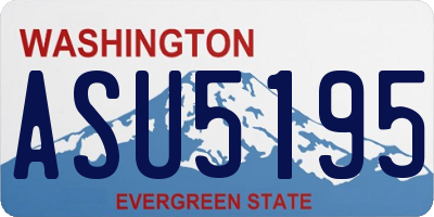 WA license plate ASU5195