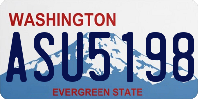 WA license plate ASU5198