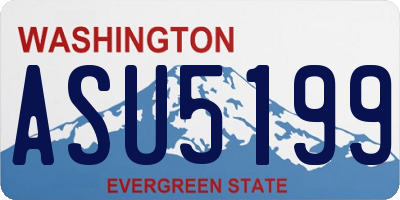 WA license plate ASU5199
