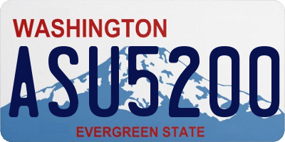 WA license plate ASU5200
