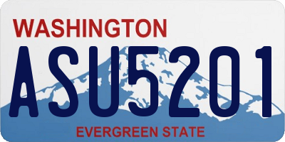 WA license plate ASU5201