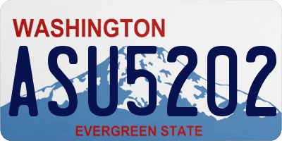 WA license plate ASU5202