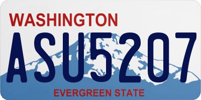 WA license plate ASU5207