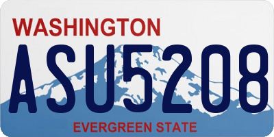 WA license plate ASU5208