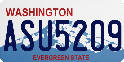 WA license plate ASU5209