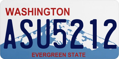 WA license plate ASU5212