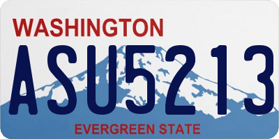 WA license plate ASU5213