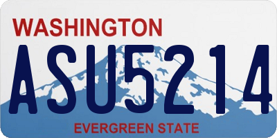 WA license plate ASU5214